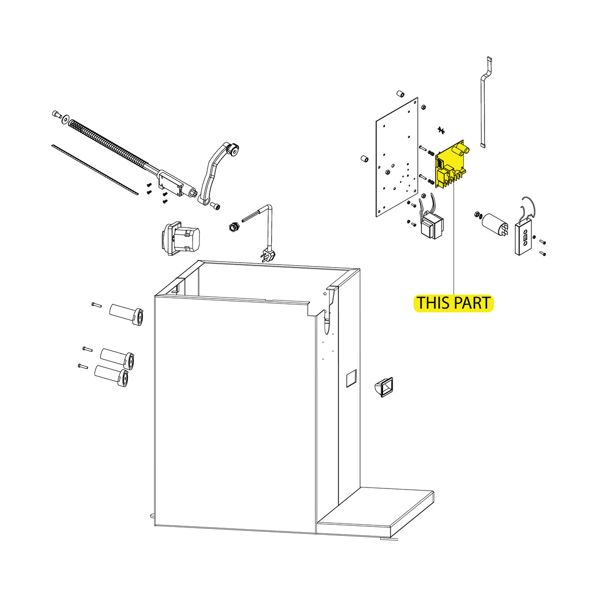 Wheel Balancer 220V Power Board part location