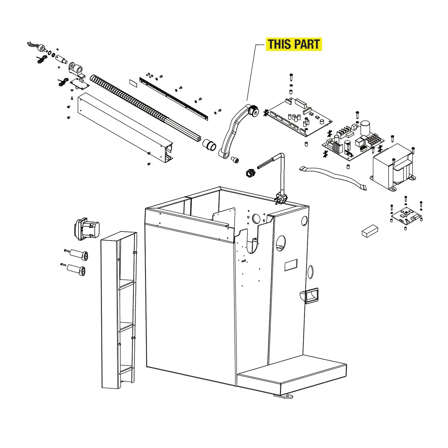 Wheel Balancer Ruler Handle Assembly part location