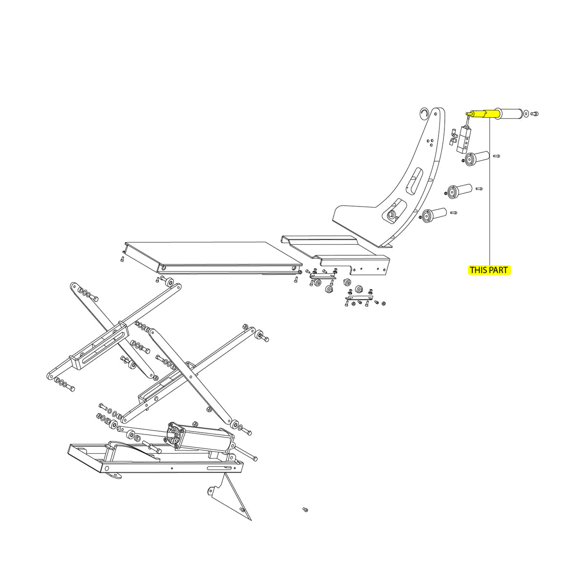 Wheel Lifter Handle Rotating Bush part location