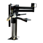 The image showcases the Corghi SP2300 Tyre Changer Assist Arm, designed to enhance the precision and efficiency of tire mounting and demounting processes. This assist arm provides extra support, particularly useful for run-flat and low-profile tires, making it a valuable tool for workshops aiming to improve productivity and safety during tire service operations.